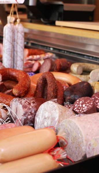 Variety of fine sausage products