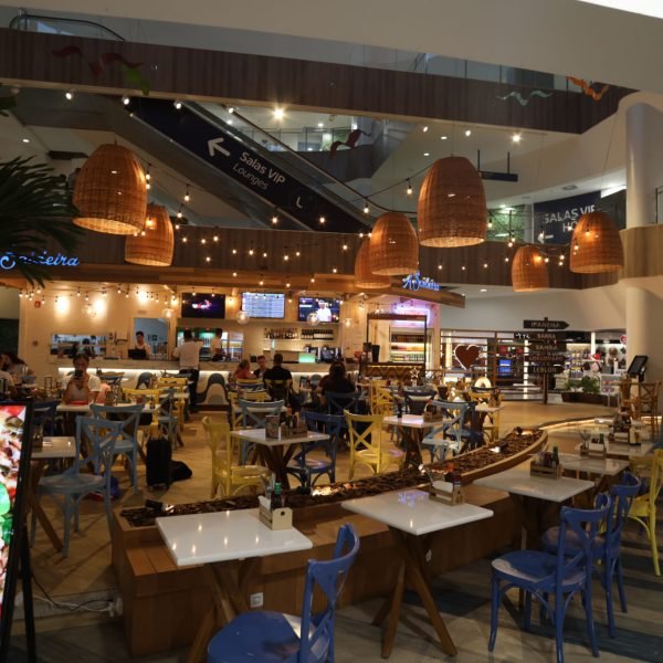 Rio de Janeiro, Brazil - December 30, 2019: Al Saideira restaurant facade view in the Galeao International airport in Rio De Janeiro, Brazil